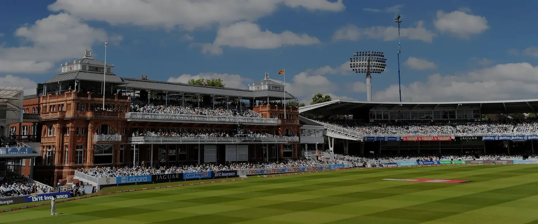 The pavilion overlooking the cricket ground at Lord’s